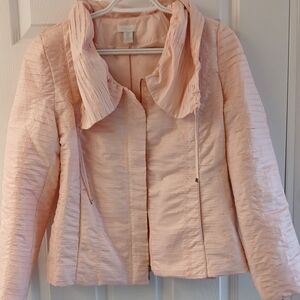 Chico’s Pink Tank & Textured Scrunch Jacket Set – Size 1 Tank / Size 0 Jacket